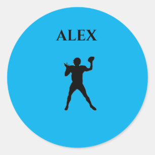 Football stickers with personalized name.