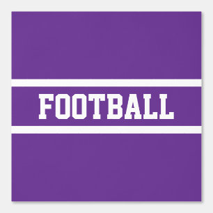 FOOTBALL-Streifen auf Royal Lila Tapete