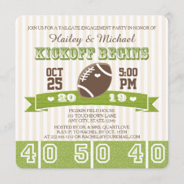 FOOTBALL TAILGATE ENGAGEMENT PARTEI EINLADUNG