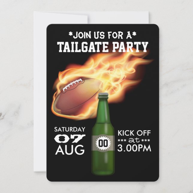 Football Tailgate Party Einladung (Vorderseite)