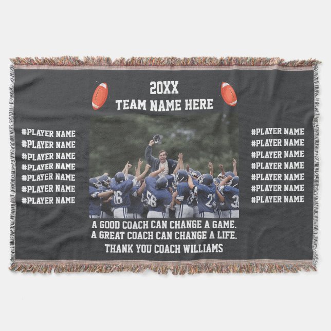 Football Thank You Coach From The Team Players Decke (Vorderseite)