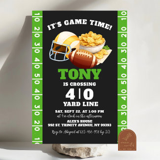 Football Themed Adult Birthday Invitation Einladung