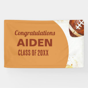 Football Themed Graduation Party Banner