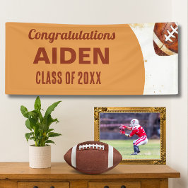 Football Themed Graduation Party Banner