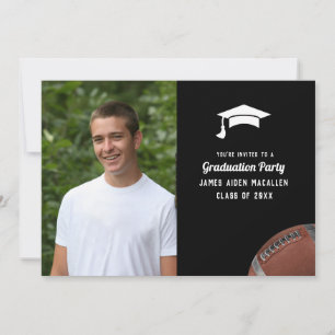 Football Themed Graduation Party Einladung