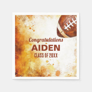 Football Themed Graduation Party Serviette