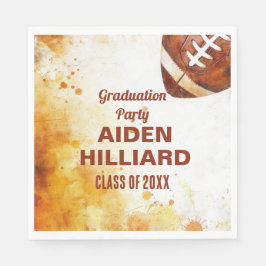 Football Themed Graduation Party Serviette