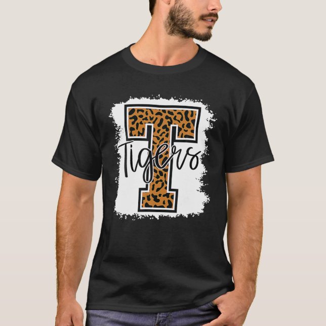 Football Tigers School Sport Fan Team Spirit T-Shirt (Vorderseite)