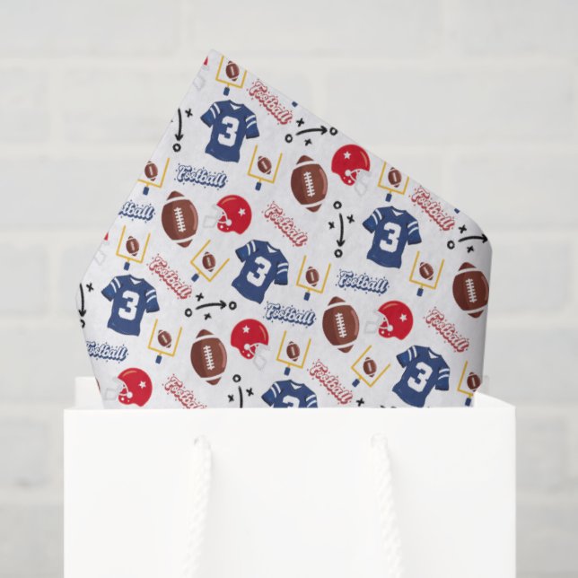 Football Tissue Paper Seidenpapier (Geschenk Tasche)
