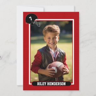 Football Trading Card Foto Geburtstagsparty Einladung