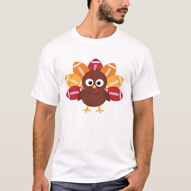 Football Turkey Funny Thanksgiving Oversized T-Shi T-Shirt (Vorderseite)