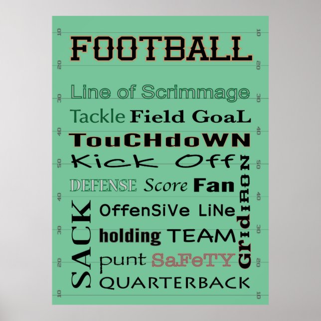 FOOTBALL-Typografie Poster (Vorne)