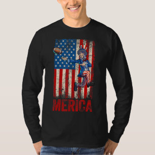 Football Uncle Sam 4. Juli Jungs Männer Amerikaner T-Shirt