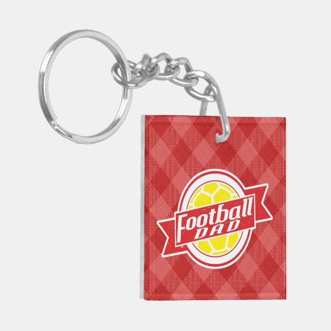 Football Vater Keyring Schlüsselanhänger (Vorderseite links)
