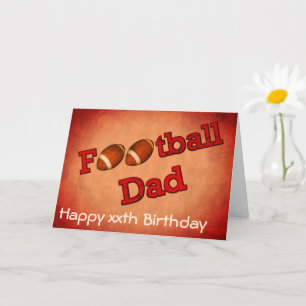 Football Vater Niedliche Geburtstag Karte