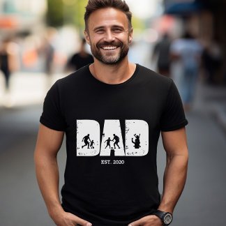 Football VATER und Child EST. Benutzerdefiniertes  T-Shirt