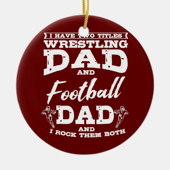 Football Vater Wrestling Sport Wrestler Spieler Keramik Ornament (Vorne)