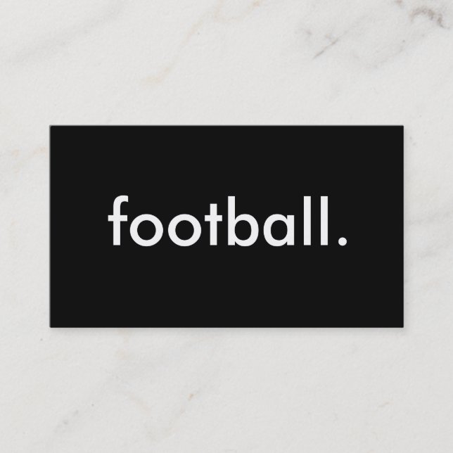 football. visitenkarte (Vorderseite)