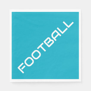FOOTBALL White Slant Text Azure Hintergrund Serviette