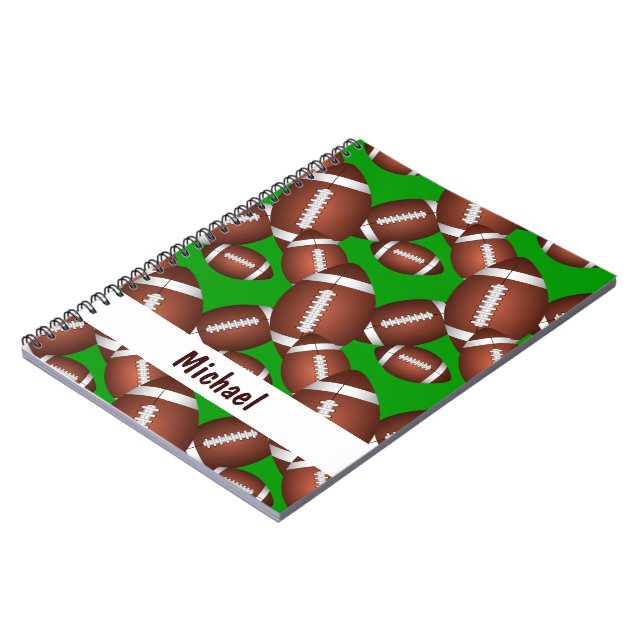Footballs Muster Notizblock (Linke Seite)