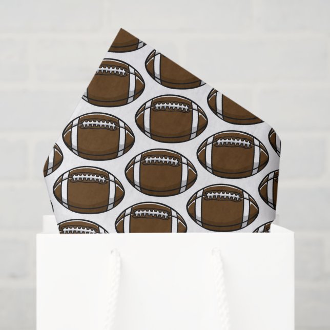 Footballs Sport Brown White Team Geschenke Seidenpapier (Geschenktüte)
