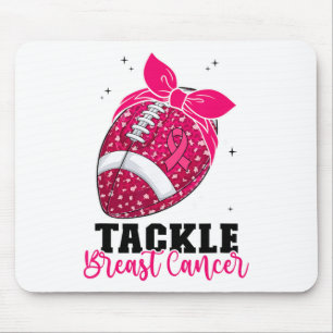Footbyll Pink Ribbon Awareness Woman - Tackle Bree Mousepad
