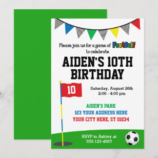 FootGolf - Einladung zum Geburtstag | Soccer Golf