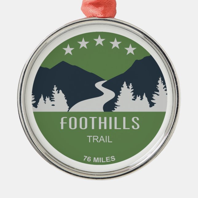 Foothills Trail North Carolina Süd Carolina Ornament Aus Metall (Vorne)