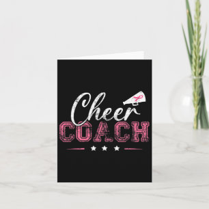 Footll Cheer Coach Pink Ribbon Brustkrebs Aware Karte