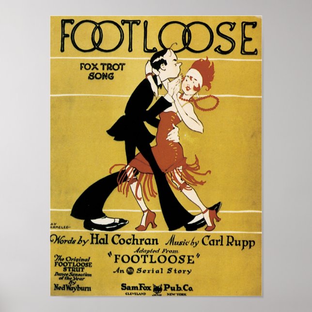 Footlose Vintage Songbook Cover Poster (Vorne)