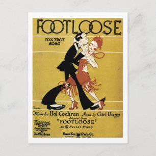 Footlose Vintage Songbook Cover Postkarte