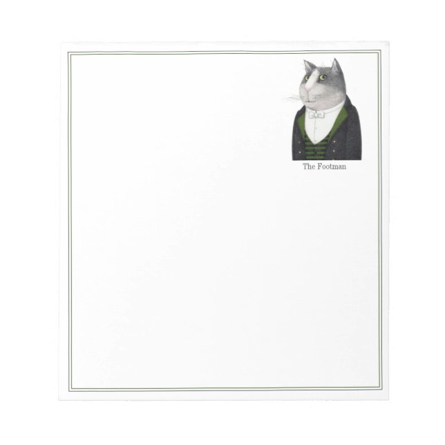 FOOTMAN CAT 5.5x6 Notepad Notizblock (Vorderseite)