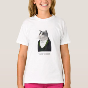 FOOTMAN CAT Girls' Basic-T - Shirt