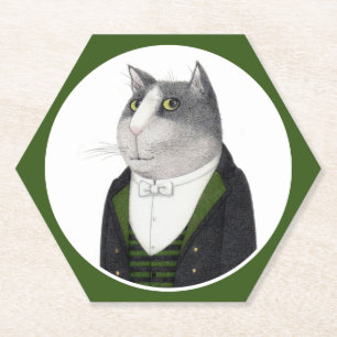 FOOTMAN CAT Hexagon Paper Untersetzer