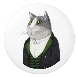 FOOTMAN CAT Keramik Drawer Knoblauch Keramikknauf