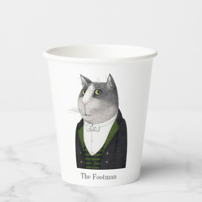 FOOTMAN CAT Papiertassen Pappbecher (Vorderseite)