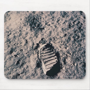Footprint auf der Mondfläche Mousepad