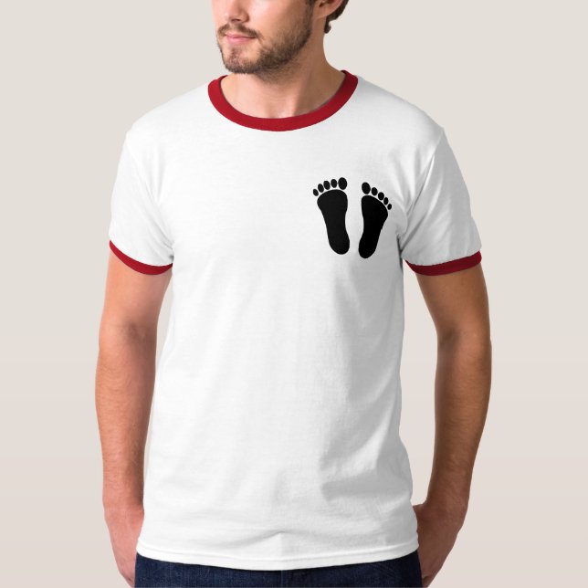 Footprint Custom Men's Basic Ringer T - Shirt (Vorderseite)