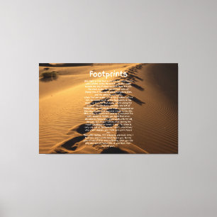 Footprint Gebet Glaubensbasierte Leinwand Kunst
