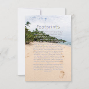 Footprint Gedicht 2A Flat Grußkarte Karte