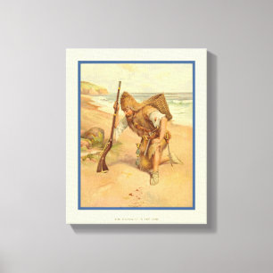 Footprint in Sand 2 Leinwanddruck