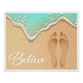 Footprint in Sand Theme Poster