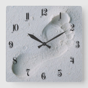 Footprint Quadratische Wanduhr