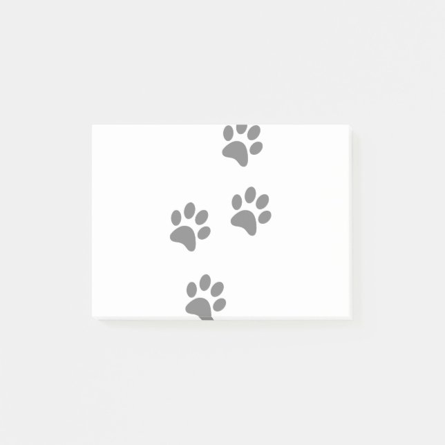 Footprints Animal Hund Paw Cat Post-it Klebezettel (Vorderseite)