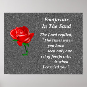 Footprints In The Sand Poster