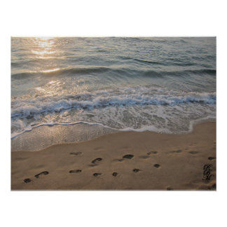 Footprints in the Sand Poster