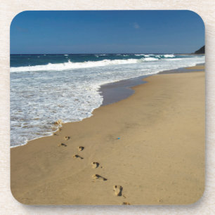 Footprints on Beach, Mabibi, Thongaland Getränkeuntersetzer