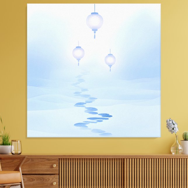 Footprints Zen Garden Journey Leinwanddruck (Insitu (Wohnzimmer))