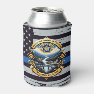 FOP Lodge 83 Thin Blue Line Can Coozie Dosenkühler