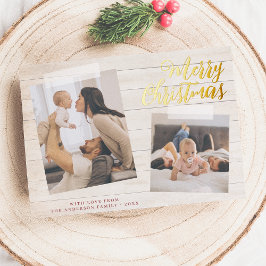 Fop Snapshot Christmas Two Foto Holiday Card Folien Feiertagskarte